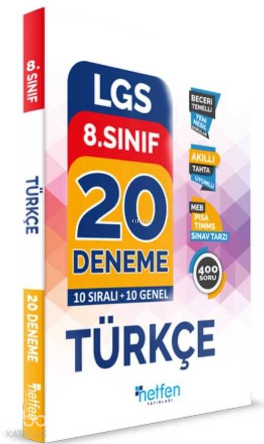 Netfen Yayınları 8. Sınıf LGS Türkçe 20 Deneme Netfen 