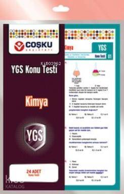 YGS Kimya; 24 Adet Konu Testi