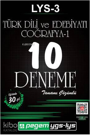 LYS - 3 Türk Dili ve Edebiyatı - Coğrafya 1 Tamamı Çözümlü 10 Deneme