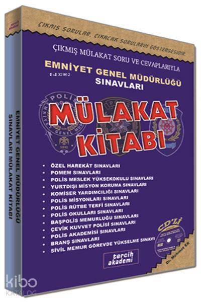  Emniyet Genel Müdürlüğü Sınavları Mülakat Kitabı | Kolektif | Tercih Akademi | 9786059085656 | 
