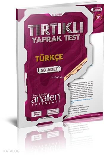 8. Sınıf Türkçe Tırtıklı Yaprak Test; 58 Adet Test