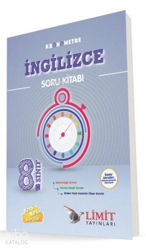 Limit Yayınları 8. Sınıf LGS İngilizce Kronometre Soru Kitabı Limit 