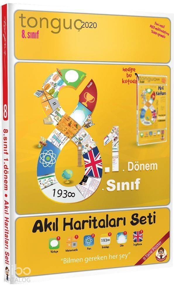 Tonguç Yayınları 8.Sınıf 1.Dönem LGS Akıl Haritaları Seti Tonguç