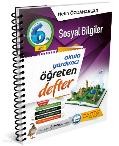 Çanta 6.Sınıf Defter Öğreten Sosyal Bilgiler