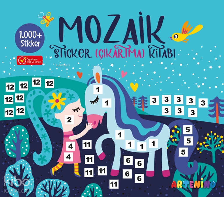 Mozaik Sticker (1.000+ Çıkartma) Kitabı-Turkuaz