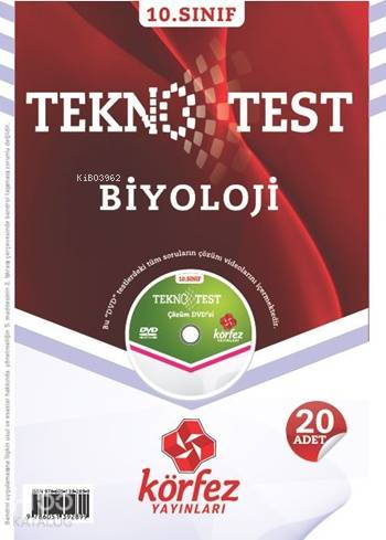 10. Sınıf Biyoloji Tekno Test; 20 Adet Yaprak Test - Çözüm Dvd'li