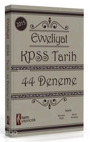 KPSS Tarih 44 Deneme Sınavı 2015