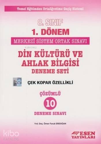 8. Sınıf TEOG 1 Din Kültürü ve Ahlak Bilgisi Deneme Seti; Çözümlü 10 Deneme Sınavı