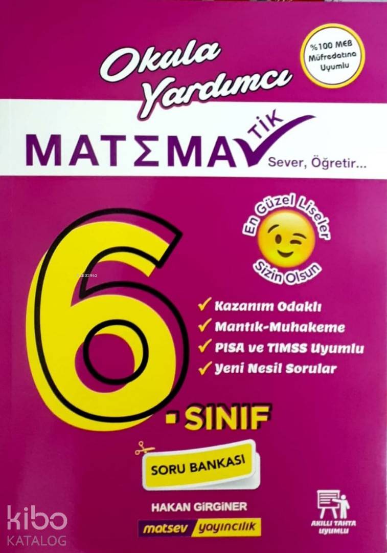 Matsev Yayınları 6. Sınıf Matematik Soru Bankası Matsev 