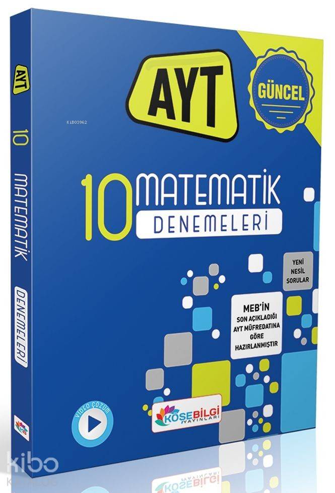 Köşebilgi Yayınları AYT Matematik 10 Branş Denemesi 2020 Özel Köşebilgi 
