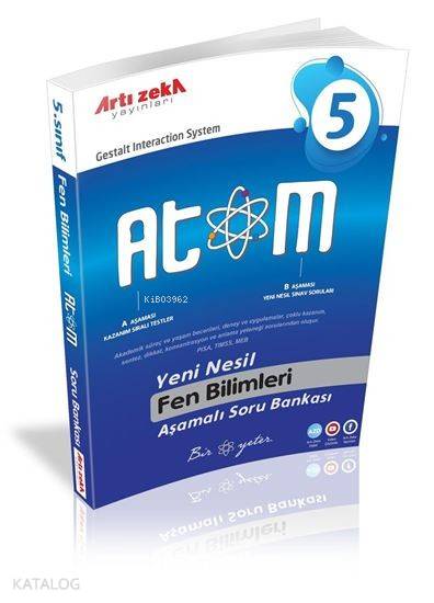 Artı Zeka Yayınları 5. Sınıf ATOM Fen Bilimleri Aşamalı Soru Bankası Artı Zeka 