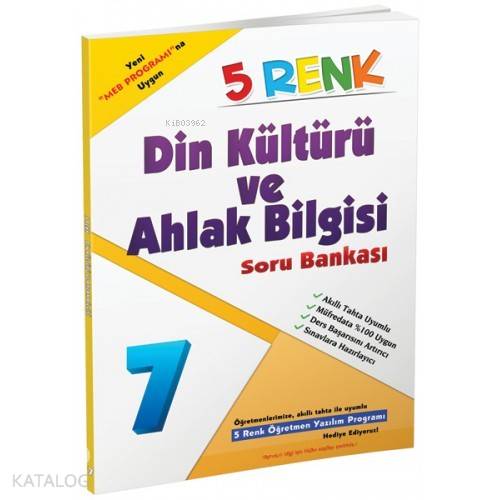 5 Renk Yayınları 7. Sınıf Din Kültürü ve Ahlak Bilgisi Soru Bankası 5 Renk 