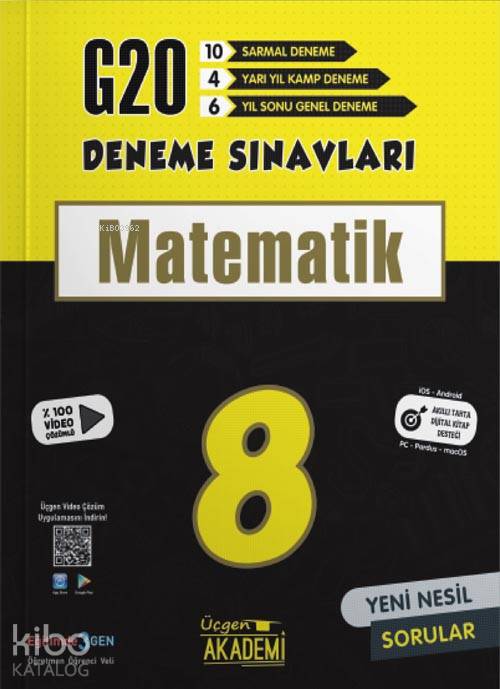  8 Sınıf MATEMATİK 20 li Deneme Sınavı | 8 Sınıf MATEMATİK 20 li Deneme Sınavı | Üçgen Akademi (Hazırlık) | 9786257152075 