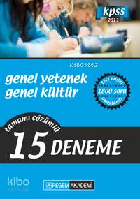 KPSS Genel Yetenek Genel Kültür Tamamı Çözümlü 15 Fasikül Deneme 2013