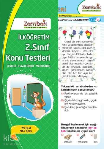 2. Sınıf Konu Testleri (79 Test); Hayat Bilgisi - Türkçe -Matematik