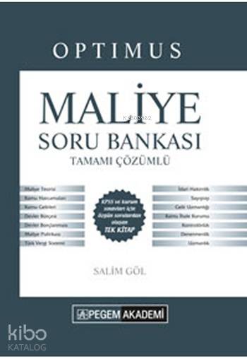 KPSS A Grubu Optimus Maliye Tamamı Çözümlü Soru Bankası (Ciltli) 2015