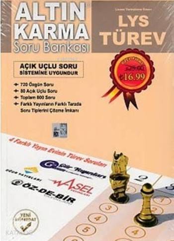  Altın Karma LYS Türev Soru Bankası | Altın Karma LYS Türev Soru Bankası | Kolektif | Altın Karma Yayınları (Hazırlık) | 9786058302259 