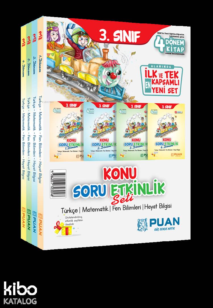 Puan Yayınları 3. Sınıf Konu Soru Etkinlik Seti 4 Kitap Puan 