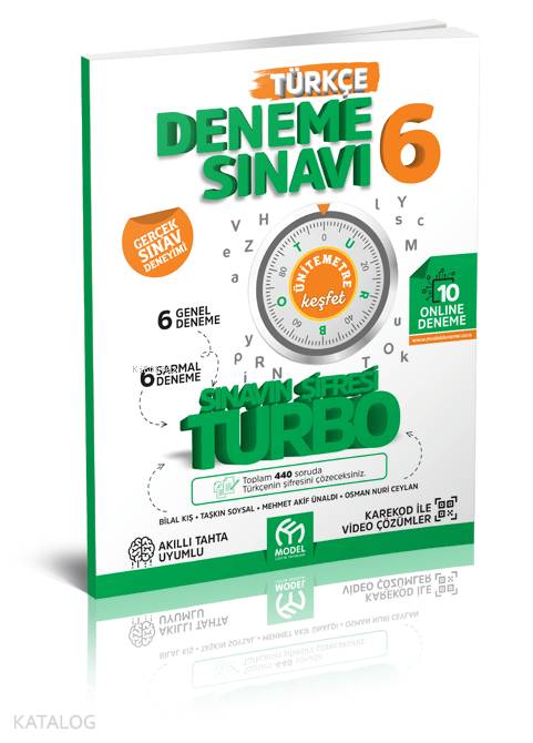 Model Eğitim Yayınları 6. Sınıf Türkçe Turbo Deneme Sınavı Model Eğitim 