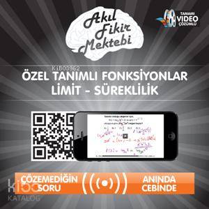 Özel Tanımlı Fonksiyonlar  Limit - Süreklilik