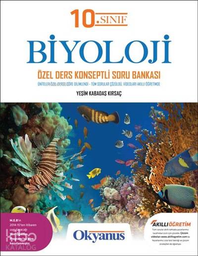  10 Sınıf Biyoloji Özel Ders Konseptli Soru Bankası | 10 Sınıf Biyoloji Özel Ders Konseptli Soru Bankası | Yeşim Karabaş Kırsaç | Okyanus Yayıncılık | 9789944646697 