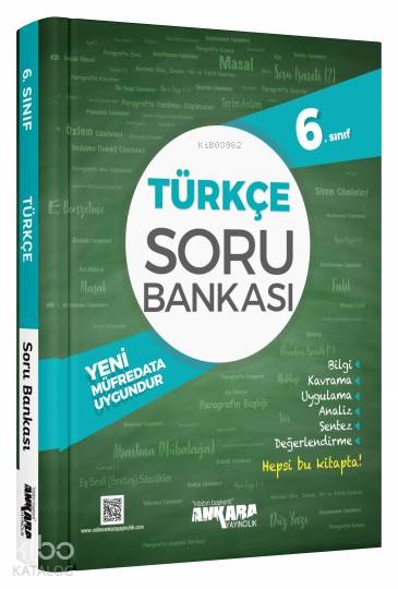 Ankara Yayınları 6. Sınıf Türkçe Soru Bankası Ankara 