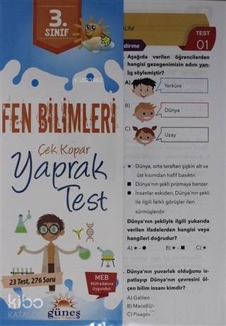  3 Sınıf Fen Bilimleri Çek Kopar Yaprak Test | 3 Sınıf Fen Bilimleri Çek Kopar Yaprak Test | Kolektif | Güneş Yayın Dağıtım | 9786057930415 