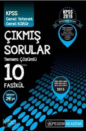 KPSS Genel Yetenek Genel Kültür Tamamı Çözümlü 10 Deneme 2016