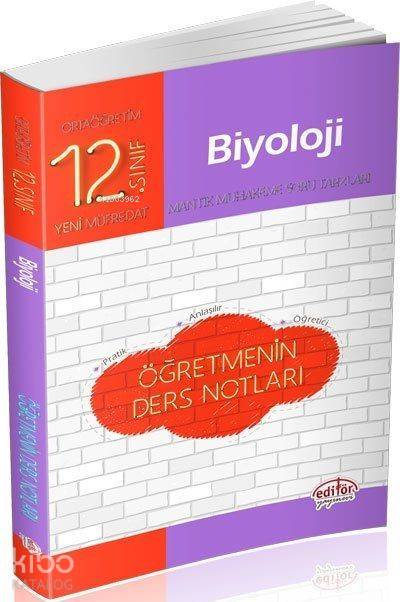 Editör Yayınları 12. Sınıf Biyoloji Öğretmenin Ders Notları Editör 