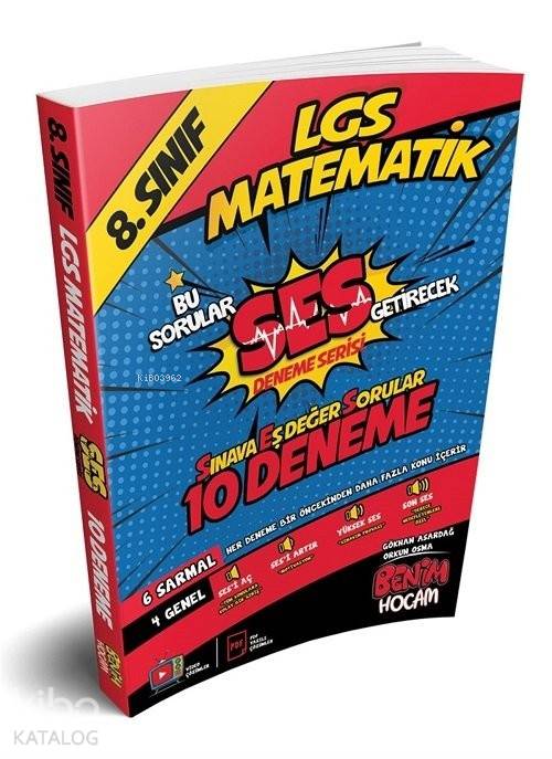 Benim Hocam Yayınları 8. Sınıf LGS SES Getirecek Matematik 10 Deneme Benim Hocam 