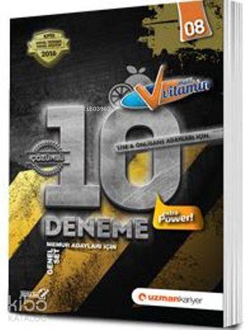 2016 Kpss Ortaöğretim Ön Lisans Multi Vitamin; 10 Deneme Sınavı (Tamamı Çözümlü)
