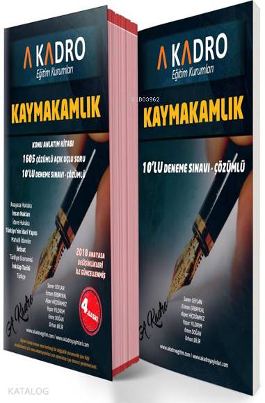 Kaymakamlık Konu Anlatım Kitabı ve 10'lu Deneme Sınavı Çözümlü (2 Cilt Takım); 2018 Anayasa Değişiklikleri ile Güncellenmiş