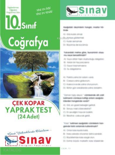  10 Sınıf Coğrafya Çek Kopar Yaprak Test (24 Adet) | Kolektif | Sınav Yayınları | 9786051232409 | 