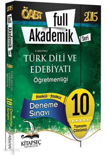 ÖABT Türk Dili ve Edebiyat Öğretmenliği Deneme Sınavı; 10 Fasikül Tamamı Çözümlü 2015