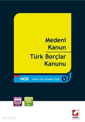  Medeni Kanun Türk Borçlar Kanunu | Medeni Kanun Türk Borçlar Kanunu | Kolektif | Remzi Özmen | Seçkin Yayıncılık | 9789750235917 