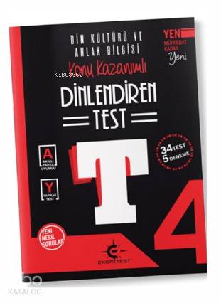 Eker Test Yayınları 4. Sınıf Din Kültürü ve Ahlak Bilgisi Dinlendiren Test Eker Test 