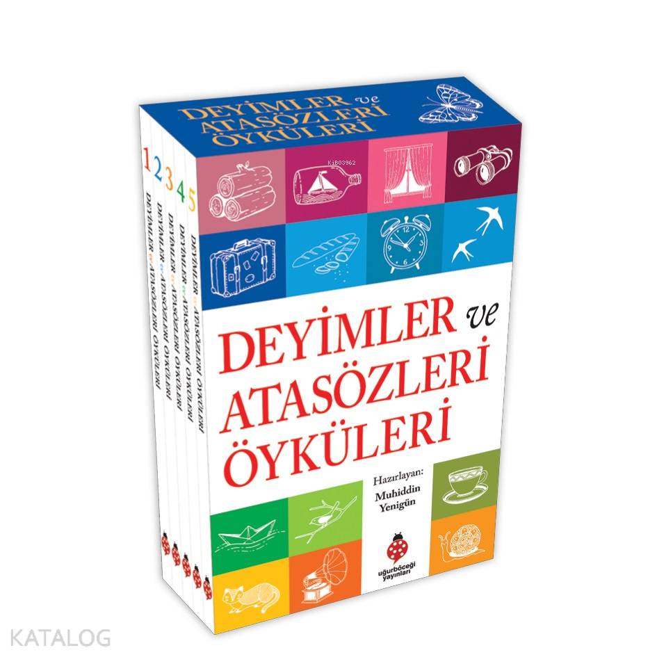 Deyimler ve Atasözleri Öyküleri Seti (5 Kitap Kutulu) | Deyimler ve Atasözleri Öyküleri Seti (5 Kitap Kutulu) | Muhiddin Yenigün | Uğurböceği Yayınları | 9786257151375 