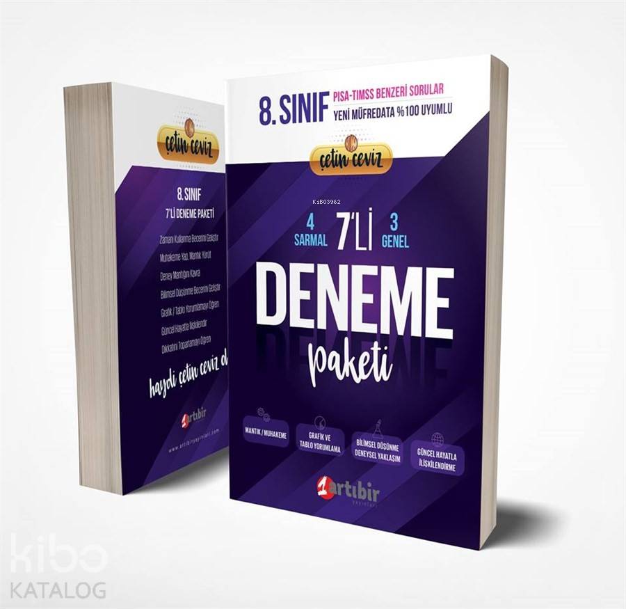 Artıbir Yayınları 8. Sınıf LGS Çetin Ceviz 7 li Deneme Paketi Artıbir 
