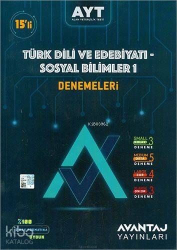 Avantaj Yayınları AYT Türk Dili ve Edebiyatı Sosyal Bilimler 1 Denemeleri Avantaj 