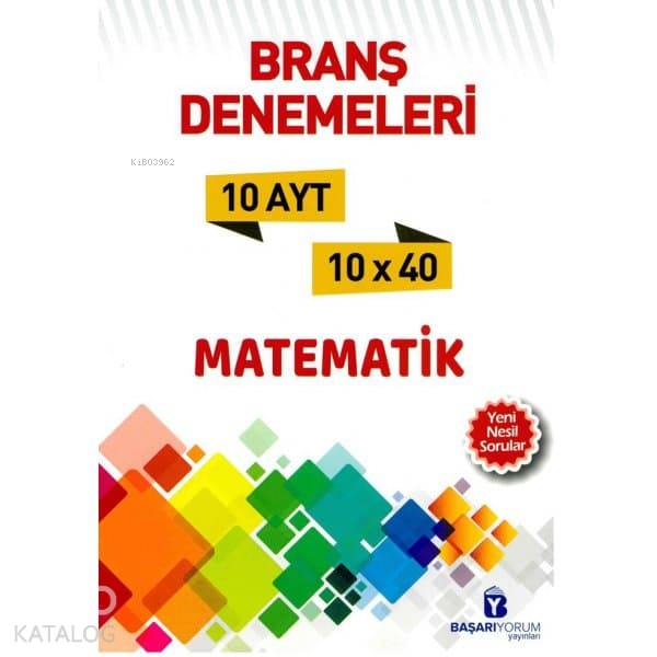 Başarıyorum Yayınları Ayt Matematik 10 Lu Denemeleri Başarıyorum