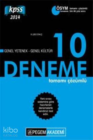 KPSS Genel Yetenek Genel Kültür Tamamı Çözümlü 10 Fasikül Deneme 2014