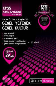 KPSS Lise ve Önlisans Genel Yetenek Genel Kültür Konu Anlatımlı 2016; Modüler Set - 8 Kitap