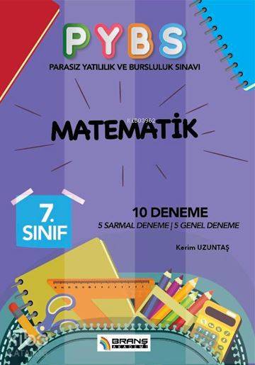 7. Sınıf PYBS Matematik 10 Deneme; 5 Sarmal Deneme - 5 Genel Deneme
