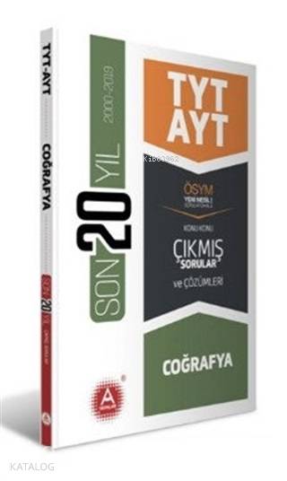 A Yayınları TYT AYT Coğrafya Son 20 Yılın Çıkmış Soruları ve Ayrıntılı Çözümleri A 