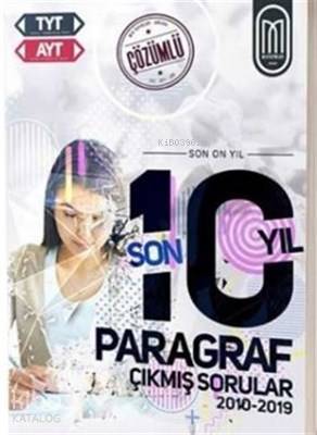 TYT AYT Paragraf Son 10 Yıl Çözümlü Çıkmış Sorular-2010-2019