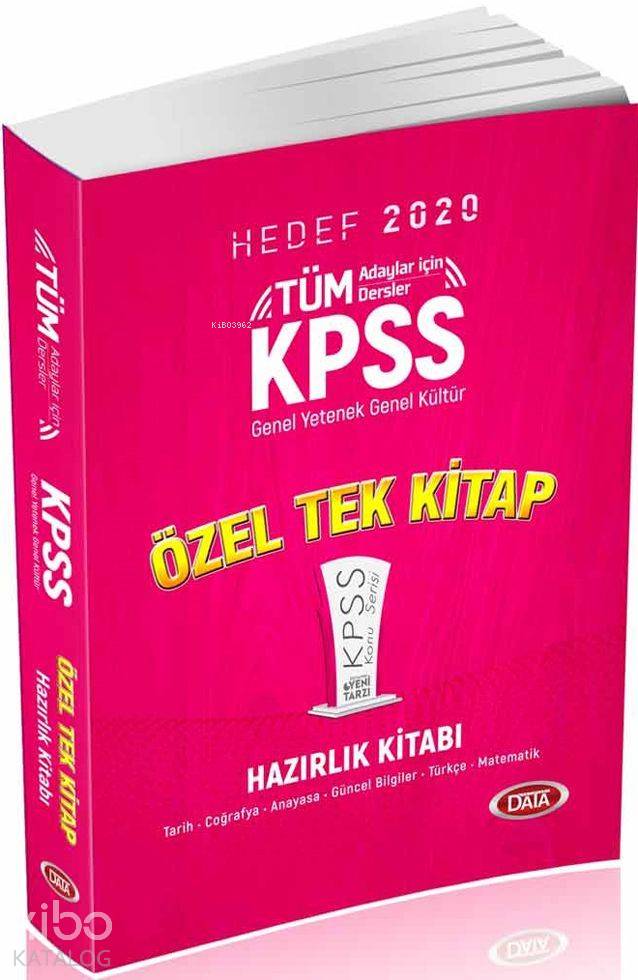 Data Yayınları 2020 KPSS Genel Yetenek Genel Kültür Tek Kitap