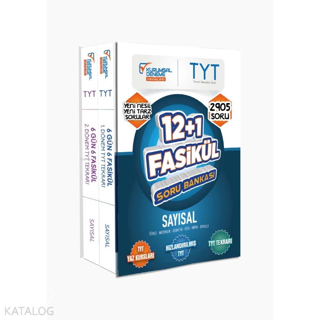 Kurumsal Deneme Yayınları TYT Sayısal 12+1 Fasikül Soru Bankası Kurumsal Deneme 