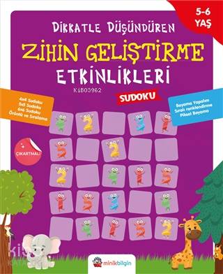  Dikkatle Düşündüren Zihin Geliştirme Etkinlikleri 3 Sudoku | Dikkatle Düşündüren Zihin Geliştirme Etkinlikleri 3 Sudoku | Kolektif | Orhan Vural | Minik Bilgin | 9786050636680 