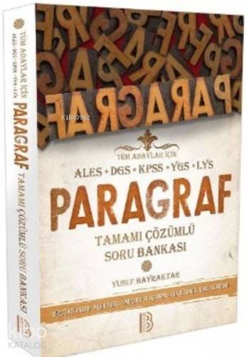 ALES DGS KPSS YGS LYS Paragraf Tamamı Çözümlü Soru Bankası