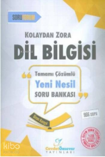 Cevdet Özsever Yayınları Kolaydan Zora Dil Bilgisi Tamamı Çözümlü Yeni Nesil Soru Bankası Cevdet Özsever 